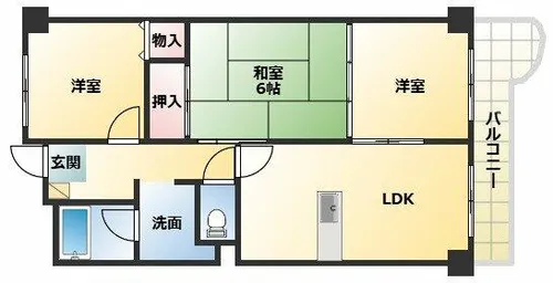 エルベ平野【3階】の間取り