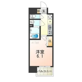 Vita弁天町【10階】の間取り