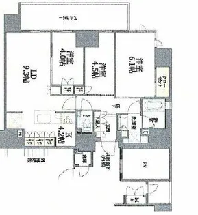 シーンズ上本町【1001号室】の間取り