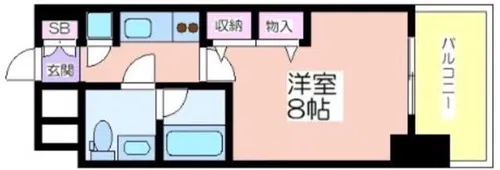 アプリーレ京町堀(旧 BPRレジデンス京町堀)【8階】の間取り
