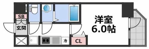 プレサンス新深江ディレット【9階】の間取り
