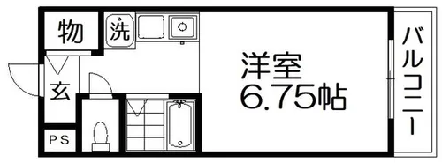 アクシス堂山2【3階】の間取り