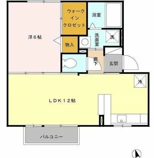 スマイルE&N【ED号室】の間取り