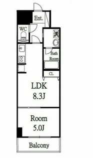 ブラービ南船場【8階】の間取り