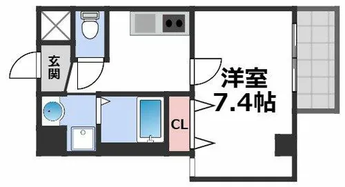 ヴィラナリー放出【2階】の間取り