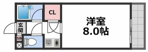 モリビル京橋【8階】の間取り
