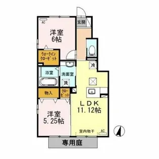 ア・カームハウス【105号室】の間取り