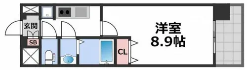 スプランディッド京橋EAST【8階】の間取り