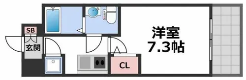 セレニテ京橋クレア【6階】の間取り