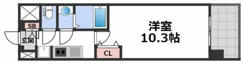 スプランディッド京橋EAST【4階】の間取り
