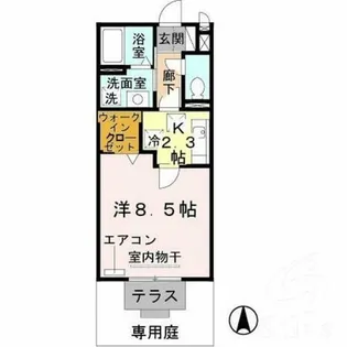 クレアコート B棟【1階】の間取り