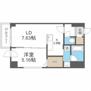 S-RESIDENCE近代美術館前【5階】の間取り