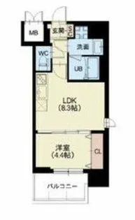 Splendide NAMBAⅢ【11階】の間取り