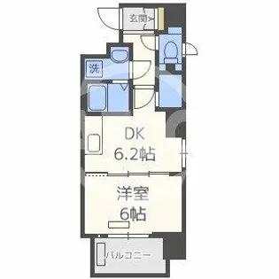 CAVANA梅田北【13階】の間取り