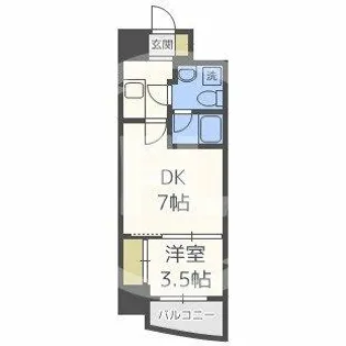 APRILE南森町【10階】の間取り