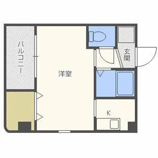 オーキッドコート天神橋【7階】の間取り