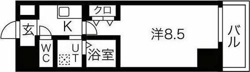 フォーリアライズ千林ヴァロ【9階】の間取り