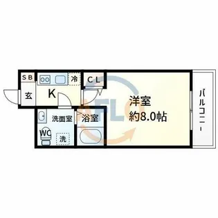 SERENiTE江坂四番館【7階】の間取り
