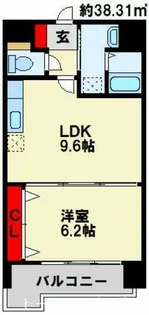 竪町センタービル【10階】の間取り
