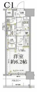 エスリード難波ザ・メゾン【10階】の間取り