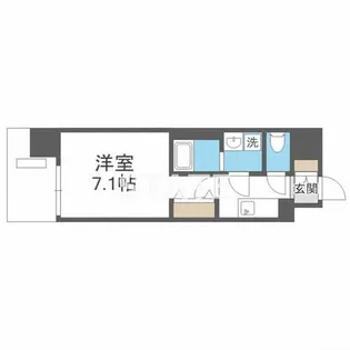ワールドアイ難波南PORTA【5階】の間取り