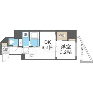 セレニテ難波ミラク参番館【6階】の間取り