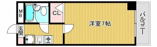 リバティハイツ【1階】の間取り