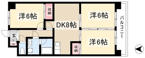 アビタシオン千種【9C号室】の間取り