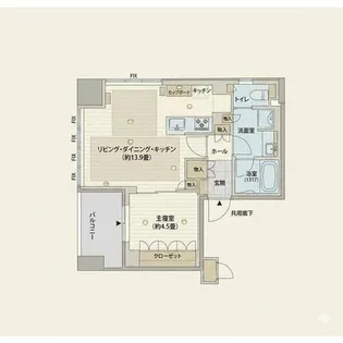 タワー・ザ・ファースト栄三丁目【605号室】の間取り