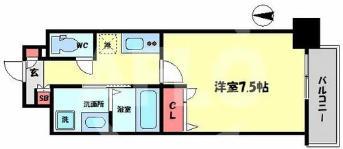 La Douceur梅田West【8階】の間取り
