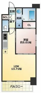 プレジオ三国ASIAN【2階】の間取り