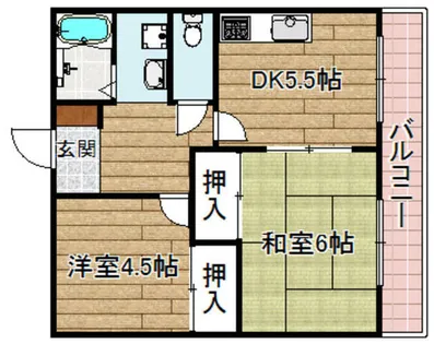 グリーンハイツ【103号室】の間取り
