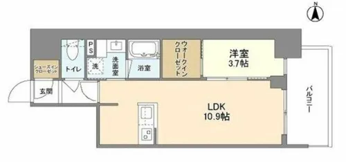 RJRプレシア南堀江【13階】の間取り