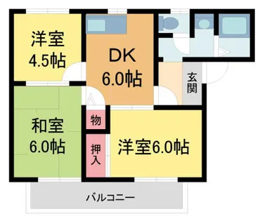 グランメール II【106号室】の間取り