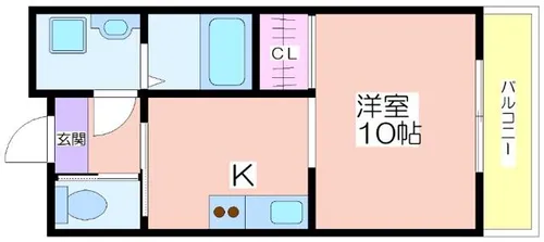 ルナコート南港中【102号室】の間取り
