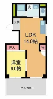 モダンアパートメント神戸宝塚I【102号室】の間取り