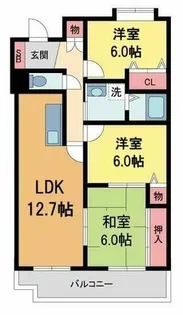 パレ・フルール【5階】の間取り