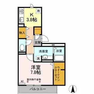 シャルディーノ【3階】の間取り
