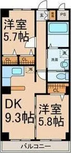 クレセール松岡2【3階】の間取り