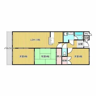 ハイクレスト引谷【6階】の間取り