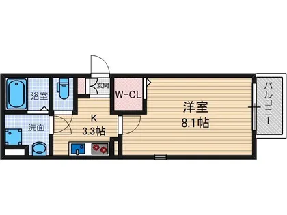 シューンハイム正雀【103号室】の間取り