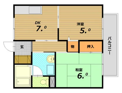 ベルドミールB【1階】の間取り