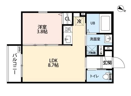 Luciente 藤が丘【1階】の間取り
