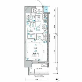 ディアレイシャス名古屋大須通南【4階】の間取り