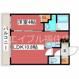 Leia月寒【2階】の間取り