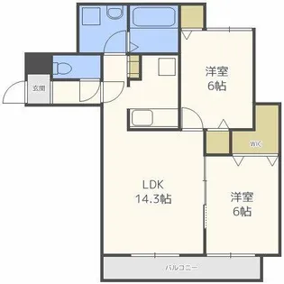 バーニーズ ル・ポール【5階】の間取り