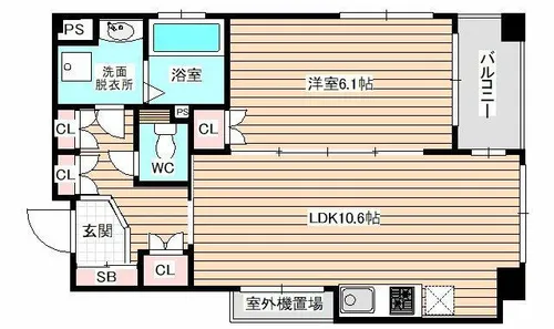 K・H・E【6階】の間取り