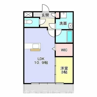 カルディアス大岩B【110号室】の間取り