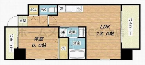 プレジオ内代【6階】の間取り