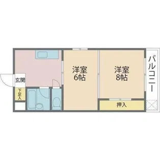 ジョイフル林寺【1階】の間取り